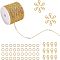 NBEADS 25m/Roll Brass Cable Chain, with 20 Pcs Lobster Clasps and 60 Pcs Jump Rings for Bracelet Necklace Jewelry Making, Golden