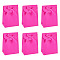 Paper Packing Bags with Bowknot, Rectangle, Deep Pink, 10.5x7.5x0.3cm, Open: 10.5x7.5x4.1cm