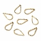 Brass Linking Rings, Long-Lasting Plated, Cadmium Free & Lead Free, Teardrop, Real 24K Gold Plated, 10x5.5x1mm, Inner Diameter: 8x4mm