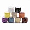 Faux Suede Cord, with Golden & Silver Tone Alloy Rivet, For Punk Rock Jewelry Making, Mixed Color, 5mm, about 4.37~5.47 Yards(4~5m)/Roll