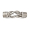 304 Stainless Steel Knot Connector Charms, for Leather Cord Bracelet Jewelry Making, Non-Tarnish, Stainless Steel Color, 35x10.5x8mm, Hole: 6.5mm