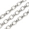 304 Stainless Steel Oval Link Chains, Unwelded, Stainless Steel Color, 9x7x1.5mm