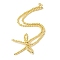 Brass Beaded Necklaces, Long-Lasting Plated, Lead Free & Cadmium Free, Bowknot, Real 14K Gold Plated, 17.05 inch(43.3cm)