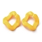 Acrylic Linking Ring, Quick Link Connector, Twisted Rhombus, for Curb Chain Making, Yellow, 25.5x21x6mm