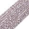 Electroplate Glass Beads Strands, Pearl Luster Plated, Faceted, Rondelle, Thistle, 2.4~3.2x4mm, Hole: 1mm, about 147~152pcs/strand, 39~45cm