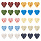 100Pcs 10 Colors Synthetic Lava Rock Dyed Beads, Heart, Mixed Color, 6.5x6.5x2.5mm, Hole: 1mm, 10pcs/color