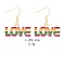 Alloy Dangle Earrings, Golden, Word, 12x22mm