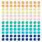 Pandahall 120Pcs 6 Colors Natural Mashan Jade Round Beads, Dyed & Heated, Mixed Color, 8mm, Hole: 1mm, 20pcs/color