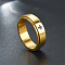 Cross Pattern 304 Stainless Steel Rotatable Finger Rings, Golden, 6mm,US Size 8(18.1mm)