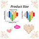 SUNNYCLUE 1 Box 30PCS Rainbow Charms Pride Charm Rainbow Heart Love is Love Gay Alloy Metal Enamel LGBT Charms for Jewelry Making Charms Valentine's Day Gift Earrings Necklace Bracelets DIY Crafts ENAM-SC0003-93-2
