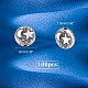 Ph pandahall 100 pièces perles étoiles tibétaines 9mm FIND-PH00006-01-2