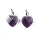 Faceted Transparent Glass Charms GLAA-T024-04A-2