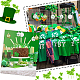 Dekorationen mit Kugelanhängern aus Kunststoff und Polyester zum Thema St. Patrick's Day AJEW-WH0299-34-7