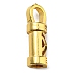 Brass Micro Pave Cubic Zirconia Cord End KK-E046-49G-2
