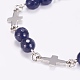 304 bracelets de perles croisées en acier inoxydable BJEW-JB03756-3