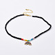 Glass Beads Pendants Necklaces NJEW-JN02562-2