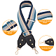 SUPERFINDINGS 1pc 50-56mm Wide Shoulder Straps Polyester Adjustable Bag Straps from 87 to 132cm Long Steel Blue Stripes Pattern Bag Straps Replacement Bag Belt for Cross-Body Canvas Bag Handbag FIND-WH0001-55B-3