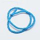 Dyed Synthetical Turquoise Rondelle Bead Strand G-P083-6mm-84I-2
