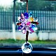 Flor de vidrio con adornos colgantes de borla AUTO-PW0001-18E-1