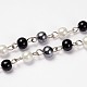 Glasperlen runde Perlen handgemachte Ketten für Halsketten Armbänder machen AJEW-JB00113-2
