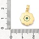 Подвески из латуни с микропаве из циркония KK-M303-02G-09-3
