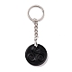 Porte-clés pendentif triskele/triskelion en pierres précieuses naturelles KEYC-A031-01P-3