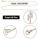 SUNNYCLUE 20Pcs Vacuum Plating 304 Stainless Steel Cable Chain Necklaces Set STAS-SC0006-22G-2
