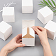 Benecreat 50 упаковка белые подарочные коробки бумажные коробки создание коробок для кексов 2.75x2.75x2.75 дюйма с крышками для подарочной упаковки CON-WH0072-34B-3