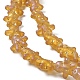 Perles de verre galvanoplastiques plaquées arc-en-ciel GLAA-P005-FR06-3