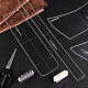 Wadorn 4pcs ショルダーバッグ アクリル テンプレート セット  バッグ用の革模様テンプレートクリアアクリルレザーテンプレートステンシル diy ハンドバッグ作成ステンシルレザークラフトキルティング縫製ツール金型 TOOL-WH0136-47-5