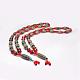 Buddhist Jewelry Natural Tibetan Agate Beaded Necklaces NJEW-F131-16-1