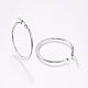 304 Stainless Steel Hoop Earrings EJEW-F105-20P-2