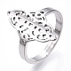 304 Stainless Steel Sailor's Knot Adjustable Ring RJEW-T027-01P-1