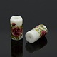 Fleurs imprimés acrylique opaque perles de colonne SACR-O001-01A-1