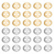 Unicraftale 40pcs 2 Farben Edelstahlknöpfe ovale Knöpfe 2 Löcher Nähknopf golden & Edelstahl Farbe zum Nähen von Befestigungselementen Knopfmalerei handgemachte Ornament DIY Projekte STAS-UN0003-94-1