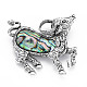 Sheep Alloy Brooch PALLOY-N166-003-A01-RS-2