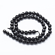 Brins de perles d'onyx noir naturel G-E469-06-8mm-2