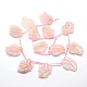 Leaf Natural Rose Quartz Beads Strands G-L310-01-3