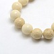 Pierres précieuses naturelles perles rondes de bois pétrifié brins X-G-O021-10mm-12-2