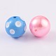 Round Chunky Acrylic Bubblegum Ball Beads OACR-X0005-2