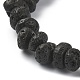 Bracciali elasticizzati con perline di pietra lavica naturale BJEW-JB09493-01-4