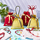Nbeads 12 pièces 3 couleurs velours bijoux cordon sacs-cadeaux avec poignée en corde ABAG-NB0001-97-5