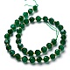 Natürlichen grünen Achat Perlen Stränge G-M367-21A-2