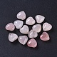 Piedra de amor de corazón de cuarzo rosa natural, piedra de palma de bolsillo para el equilibrio de reiki, 15.2x15x9.2mm
