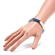 Imitation Jade Acryl Curved Tube Perlen Stretch-Armband für Frauen BJEW-JB08436-01-3