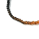 Collier de perles de verre rondelle à facettes pour femme NJEW-M208-02F-4