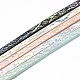フラット片面模造レザーコード  ヘビの模様  ミックスカラー  3x2mm  約1.31ヤード（1.2m）/連 LC-T002-06-1