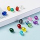 15 couleurs de perles de verre craquelées transparentes CCG-X0011-01-6x8mm-3