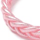 Эластичные плетеные браслеты из сверкающего пластикового шнура BJEW-R313-04B-2