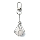 304 Stainless Steel Empty Stone Holder Pouch Pendant Decorations HJEW-TA00101-02-4